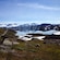 Las montañas nevadas del paso de montaña Sognefjellet
